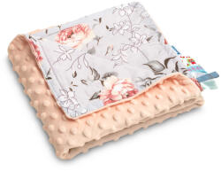 Sensillo kétoldalas babapléd 75x100cm - rózsás