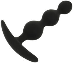 Black & Silver - prémium anál golyós lánc 10 cm