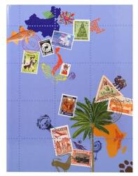 Exacompta Album, bélyeggyűjtő, 17x22, 5 cm, 8 lap, EXACOMPTA "Globe Trotter", vegyes színek (EX25634E)