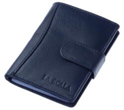 La Scala sötétkék patentos álló bőr kártyatartó ad2038/t