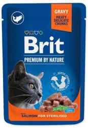 Brit premium Cat Pouches Salmon for Sterilized 100 g - falatozoo