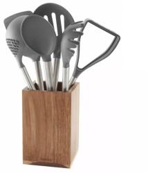 Kinghoff Set ustensile de bucatarie cu suport din salcam, 7 piese Kinghoff KH1325