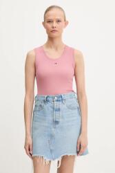 Tommy Jeans top rózsaszín, DW0DW20673 - narancssárga XS