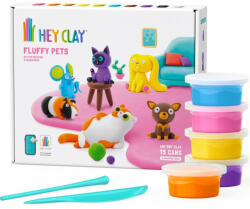 HEY CLAY Hey Clay: Set mare de modelat cu animăluțe pufoase (HCL15023)