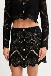 Twinset pamut szoknya fekete, mini, harang alakú, 251TS3095 - fekete S