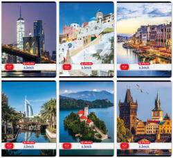 Herlitz Füzet A/4 32 Lapos Négyzetrácsos City Vegyes Minta (H400200701)