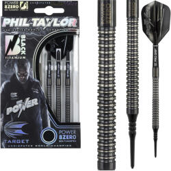 Target Dart szett TARGET soft 19g POWER 8ZERO BLACK TITANIUM - Phil Taylor Gravírozott