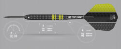 Target Darts szett TARGET steel 22g VAPOR8 BLACK sárga 80% gravírozással