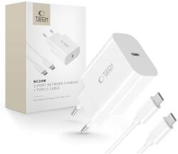 Hálózati Töltő / Töltőfej Tech-protect Nc20w 1-port Network Charger Pd20w + Type-c Cable White