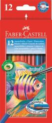 Faber-Castell Akvarell ceruza készlet, hatszögletű, ecsettel, FABER-CASTELL, 12 különböző szín (114413) - tabexpress