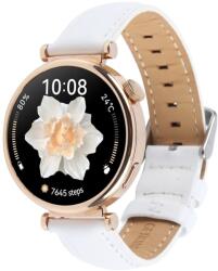  LEATHER Bőr szíj Garmin Lily 2 / Lily 2 Active fehér színben