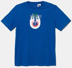 Adidas gyerek pamut póló ITALY nyomott mintás, JZ9004 - kék 116