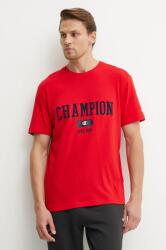 Champion pamut póló piros, férfi, nyomott mintás, 220432 - piros M