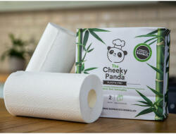 The Cheeky Panda Bambusz háztartási konyhai törlőkendő (2 tekercs, 2 rétegű, 200 lap per tekercs) papír csomagolásban