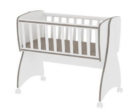 Didis Ltd. EUR Lorelli First Dreams ringatható bölcső 105x55 - White & Coffee / Fehér & Kávé