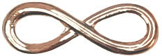 Paracord Microcord charm - Végtelen jel 2 (CHR-SIN-019)