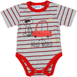 Autós rövid ujjú baba body szürke (22374901074)