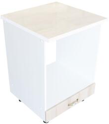 Spectral Mobila Corp pentru cuptor incorporabil cu sertar Zebra, Alb/MDF Sonoma, cu blat Travertin, 60 x 85 x 60 cm