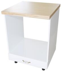 Spectral Mobila Corp pentru cuptor incorporabil cu sertar Zebra, Alb/MDF Alb mat, cu blat artar, 60 x 85 x 60 cm