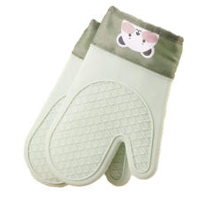 Edman Manusa cuptor Edman, silicon rezistent la caldura 600°C, captusita cu bumbac, 28x28cm, Verde