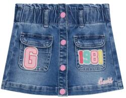 GUESS Деним пола за мини момиче с тик-так копчета и цветни бродерии Guess