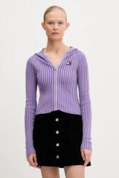 Tommy Jeans kardigán lila, könnyű, DW0DW20974 - lila XL