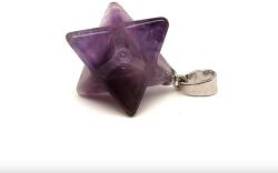 MyVanilla Ásvány Merkaba Medál - Ametiszt (2x2 cm)