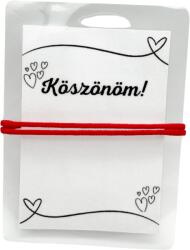 MyVanilla Ásvány Köszönöm Kártya Védelmező Piros Karkötővel