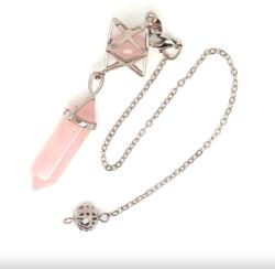 INKA Rózsakvarc Inga Csúcs Merkaba (8x35 mm) - A Szív Tisztaságának és Intuíciójának Ékköve