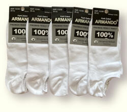 Armando Férfi Bokazokni fehér - 100% Pamut, 5 Pár (AR1020B)