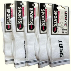 aura. via Női Sportzokni, fehér, 5 pár (AU005)