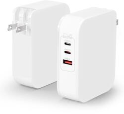 SlimWin 160W GaN Ultra Gyors Laptop Töltő - 3 Portos Type-C1: PD 140W, Type-C2: PD 20W, USB-A: 20W