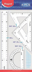 Maped Vonalzókészlet, nagy, műanyag, 4 darabos, MAPED "Start (IMA242830) - hezi