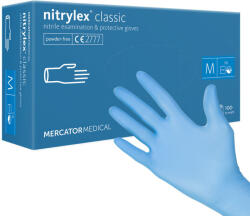 Mercator Medical Gumikesztyű, nitril, púdermentes, 100 db, M, Mercator (029571)