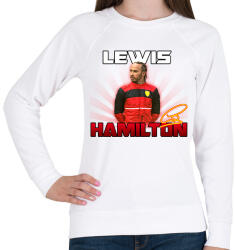 printfashion Lewis Hamilton Ferrari - Női pulóver - Fehér (17310175)