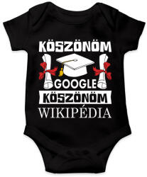 printfashion Köszönöm Google, Köszönöm Wikipédia - Baba Body - Fekete (17359373)