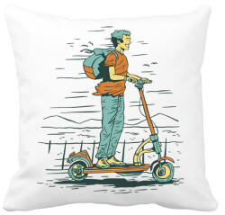printfashion Elektromos roller - Párnahuzat, Díszpárnahuzat - Fehér (17166247)