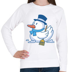 printfashion Hóember kacsa - Női pulóver - Fehér (17017685)