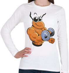 printfashion Kigyúrt hangya - Női hosszú ujjú póló - Fehér (17091087)