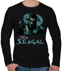 printfashion steven seagal - Férfi hosszú ujjú póló - Fekete (16958515)