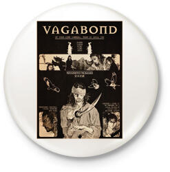 printfashion VAGABOND - Miyomato Musashi - Kitűző, hűtőmágnes - Fehér (17208228)