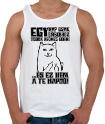 printfashion Egy nap csak egy emberhez tudok kedves lenni - Férfi atléta - Fehér (17319358)