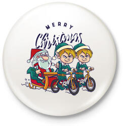 printfashion Karácsonyi manók - Kitűző, hűtőmágnes - Fehér (16984961)