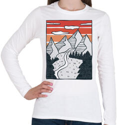 printfashion Túrázás - Női hosszú ujjú póló - Fehér (17176976)