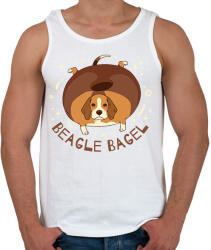 printfashion Bagel beagle - Férfi atléta - Fehér (17052988)