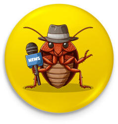 printfashion Független újságíró - Kitűző, hűtőmágnes - Sárga (17348134)