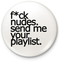 printfashion Playlist. - Kitűző, hűtőmágnes - Fehér (17232592)