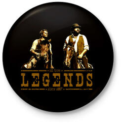 printfashion Bud Spencer Terence Hill Legends - Kitűző, hűtőmágnes - Fekete (16720355)