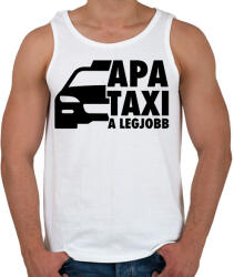 printfashion Apa taxi fekete - Férfi atléta - Fehér (17462842)