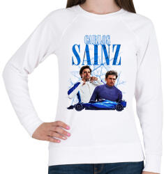 printfashion Carlos Sainz Williams 2025 - Női pulóver - Fehér (17315574)